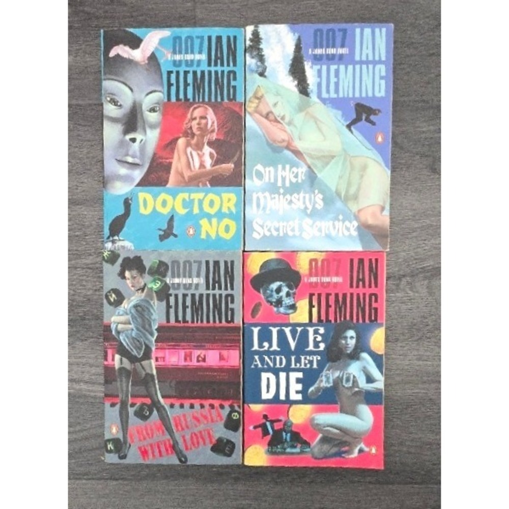 Ian Fleming James Bond 007 Penguin Paperback Book Set 4 Titles Dr No 007 Novels